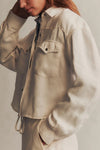 Cropped OG Shirt in Japanese Denim White