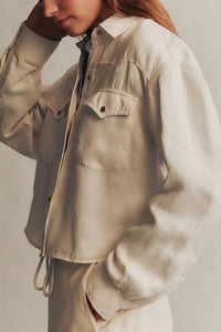 Cropped OG Shirt in Japanese Denim White