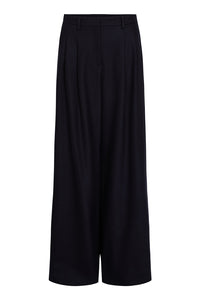 Avery Pant in Wool Flannel Midnight