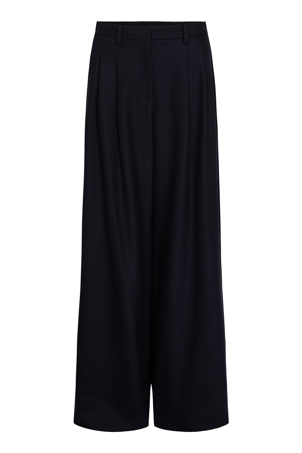 Avery Wool & Cashmere Trouser Pant in Midnight