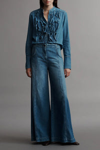 Patti Top in Denim Shirting Vintage Wash