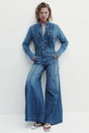 Patti Top in Denim Shirting Vintage Wash