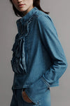 Patti Top in Denim Shirting Vintage Wash