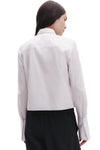 Patti Top with Tie in Garcon Cotton Stripe White Purple