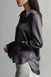 Object of Affection Top with Sleeve Detail in Plum