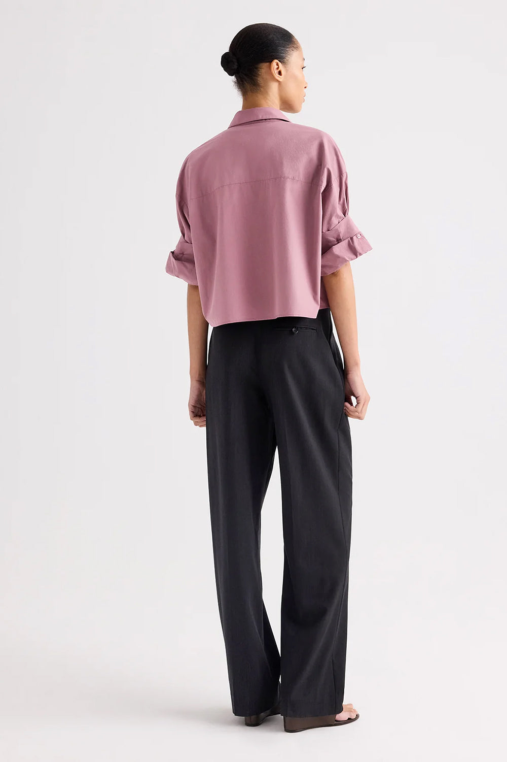 Next Ex Shirt in Superfine Cotton Plum