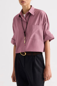 Next Ex Shirt in Superfine Cotton Plum