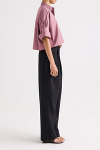 Next Ex Shirt in Superfine Cotton Plum