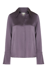 Object of Affection Top with Sleeve Detail in Plum