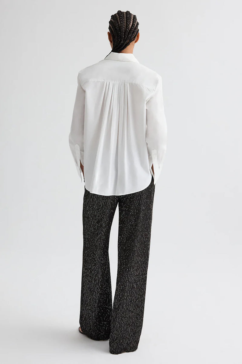 Possetti Top in Superfine Cotton Shirting White