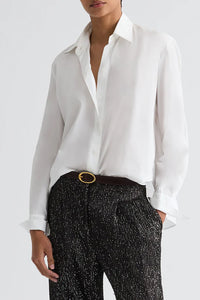 Possetti Top in Superfine Cotton Shirting White