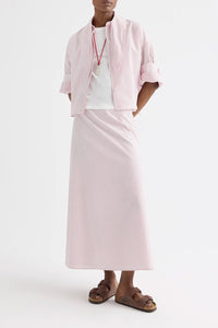 Tie One On in Cotton Stripes White Red