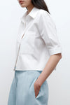 Short Lived Shirt in Vintage Washed Poplin White