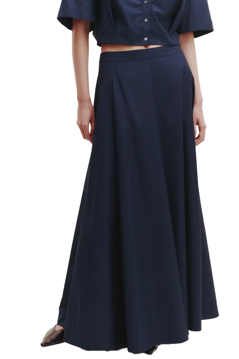 Cecelia's Skirt in Cotton Poplin Midnight