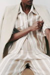 New Carter Top in Tosca Barre Linen White Khaki