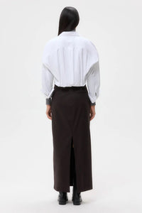 Taken Top in Super Compact Cotton White