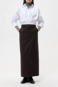 Taken Top in Super Compact Cotton White