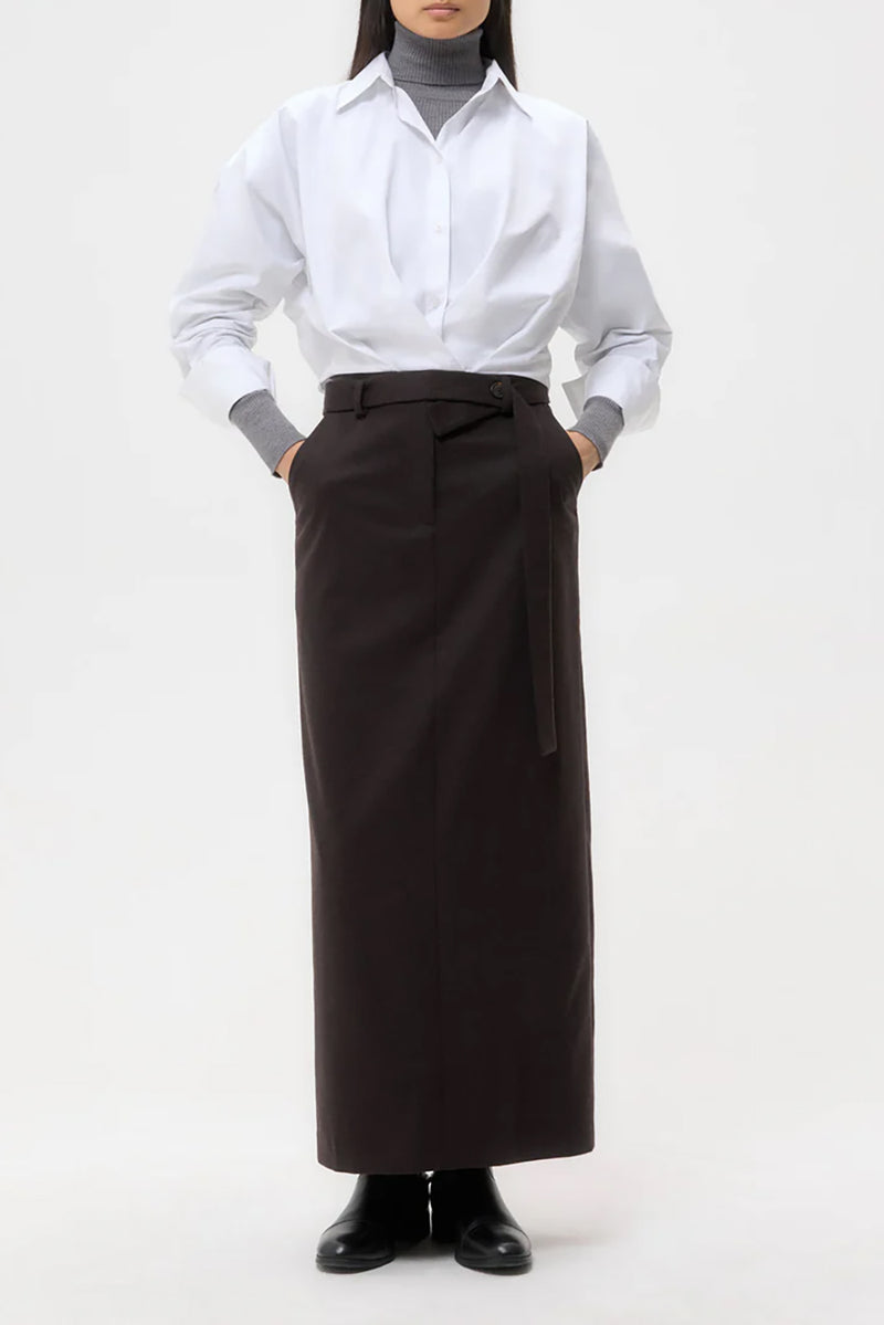 Taken Top in Super Compact Cotton White