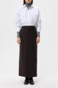 Taken Top in Super Compact Cotton White