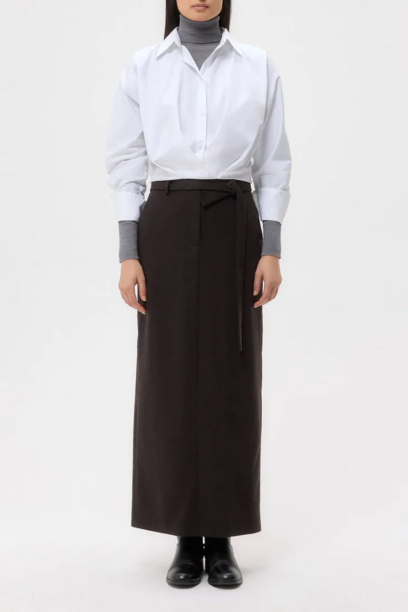 Taken Top in Super Compact Cotton White