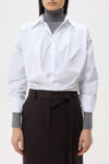 Taken Top in Super Compact Cotton White