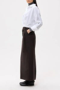 Taken Top in Super Compact Cotton White