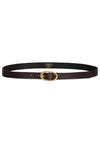 Narrow Leather Belt in Dakota