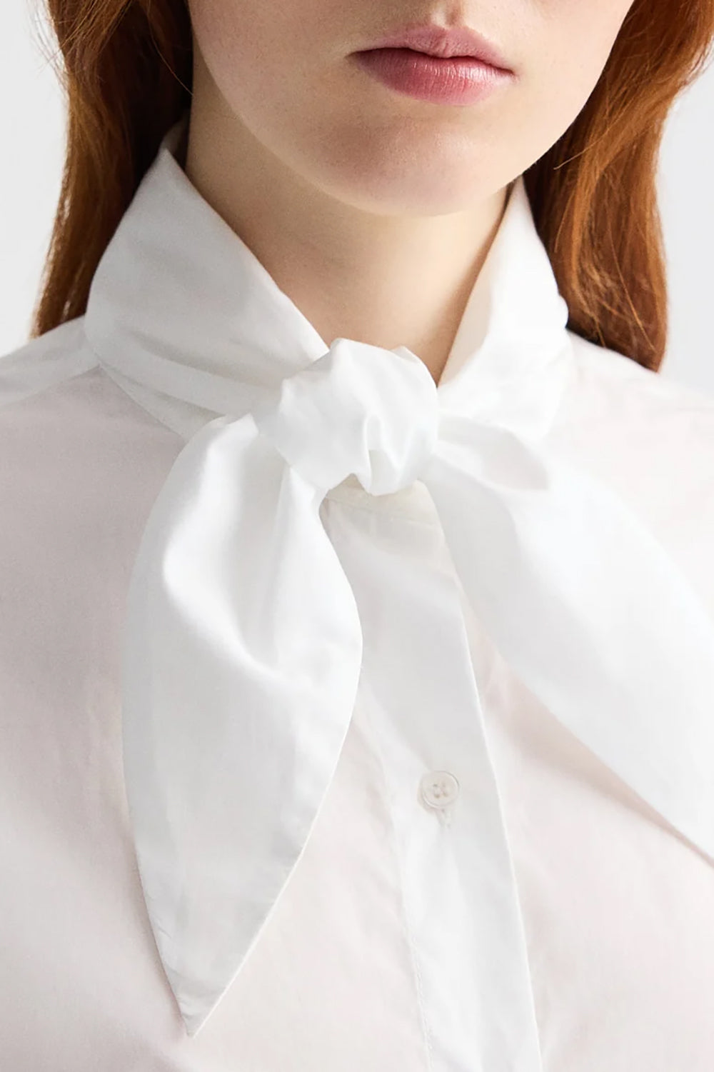 Tie One On Shirt in Superfine Cotton White