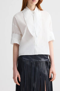 Tie One On Shirt in Superfine Cotton White