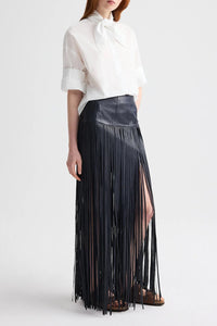 Tie One On Shirt in Superfine Cotton White