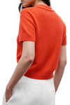 Thermal Polo in Fine Cashmere Tomato