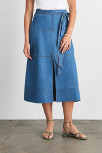 Hudley Skirt in Medium Indigo Blue