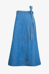 Hudley Skirt in Medium Indigo Blue