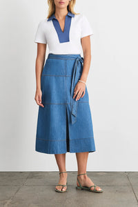Hudley Skirt in Medium Indigo Blue