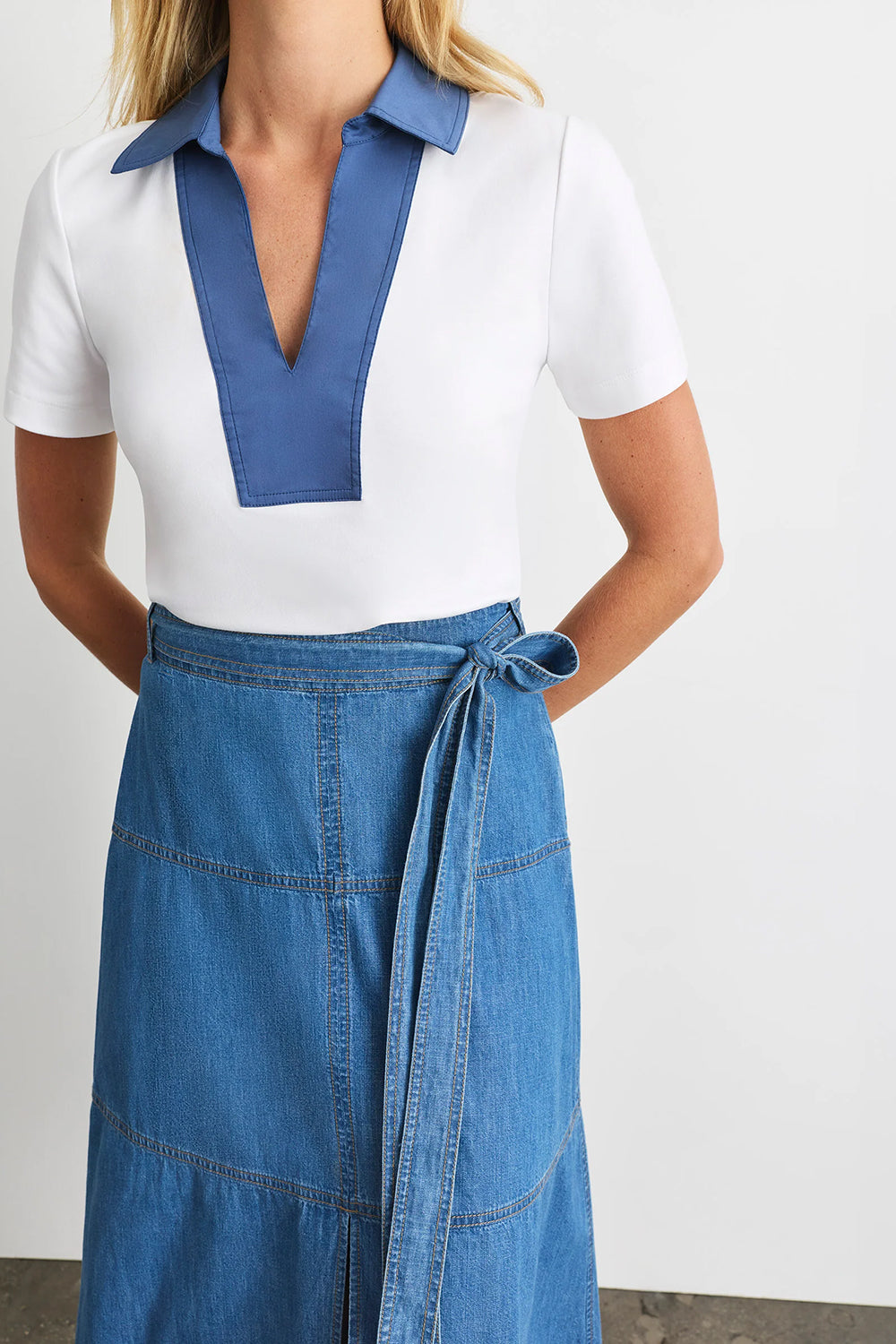 Hudley Skirt in Medium Indigo Blue