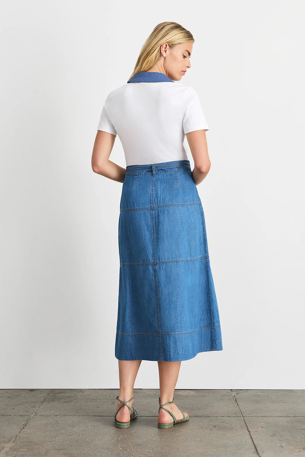 Hudley Skirt in Medium Indigo Blue