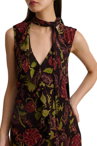 Amelia Dress in Dark Fig Floral
