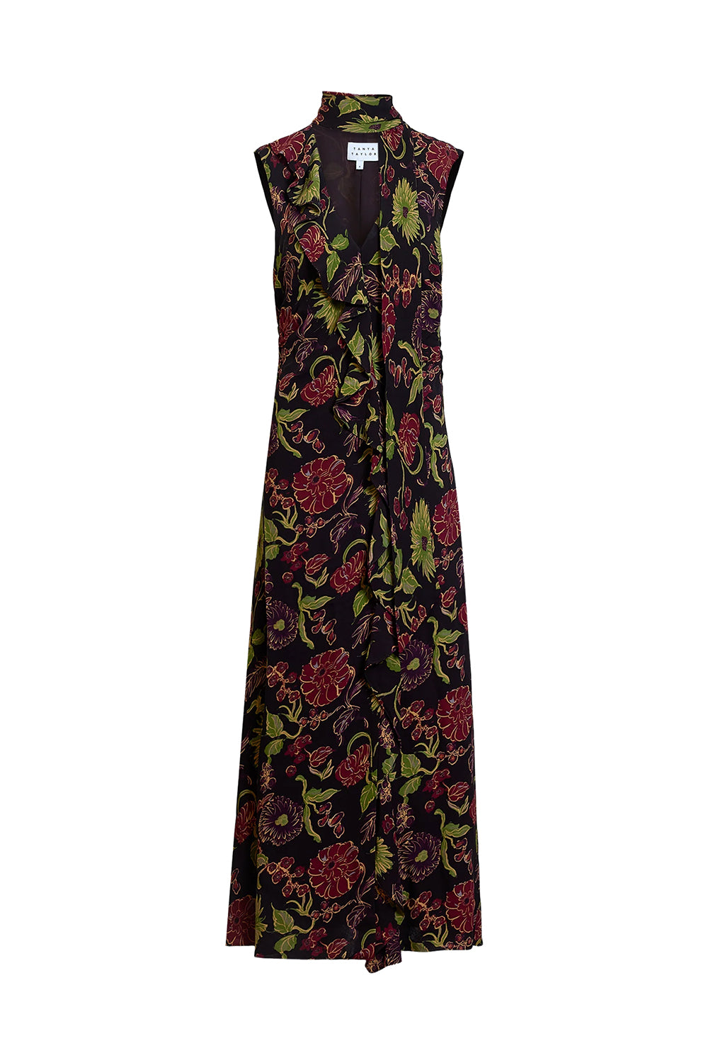 Amelia Dress in Dark Fig Floral