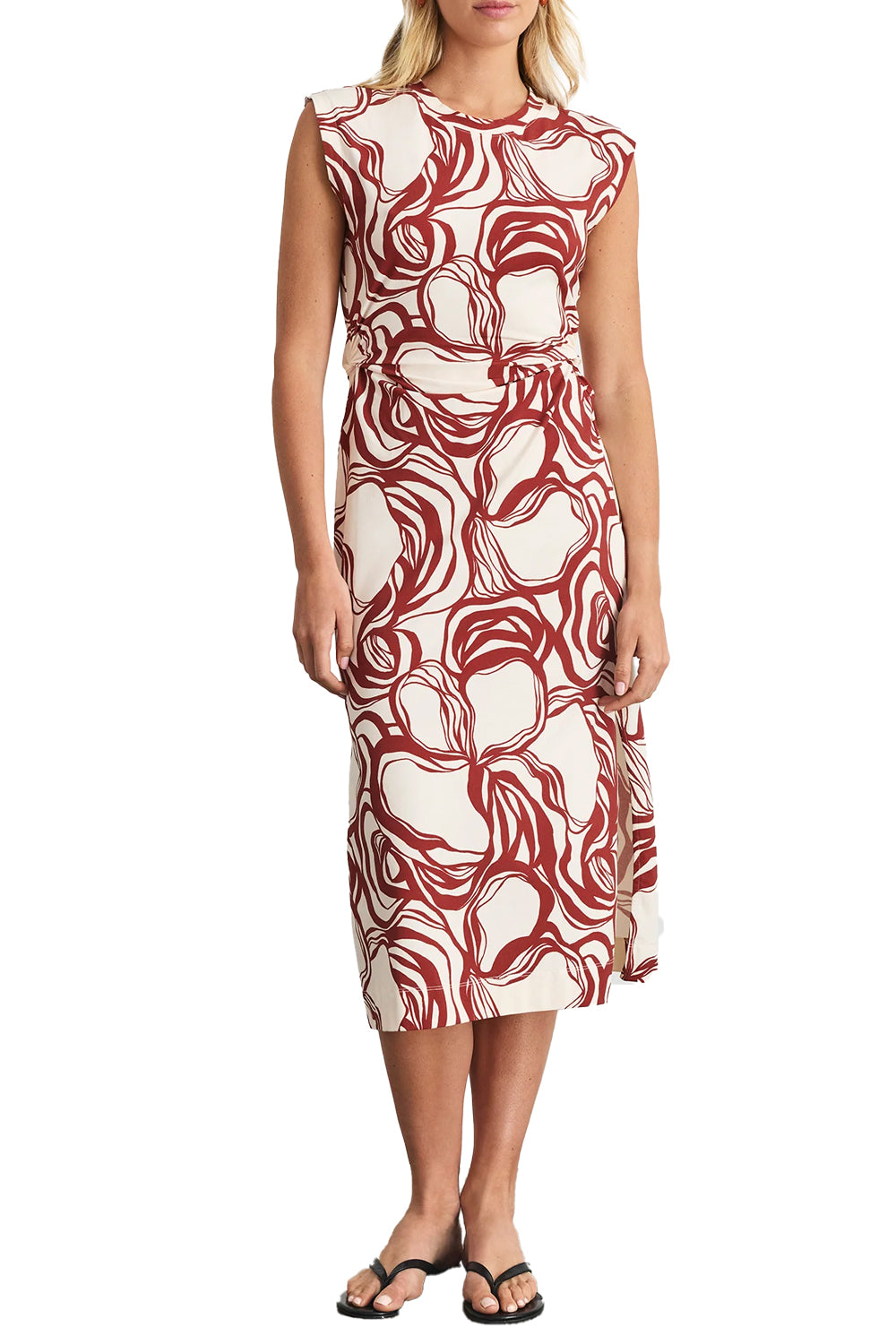 Aurora Dress in Cream Redwood Multi