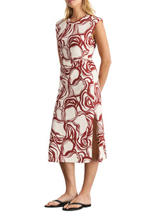 Aurora Dress in Cream Redwood Multi