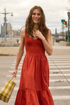 Josephina Dress in Brick