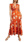 Julia Dress in Tomato Cream Mocha Multi
