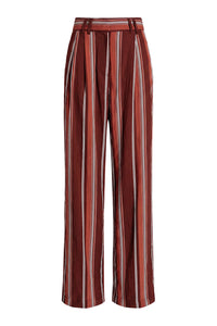 Jodi Pant in Deep Redwood Stripe