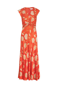 Julia Dress in Tomato Cream Mocha Multi