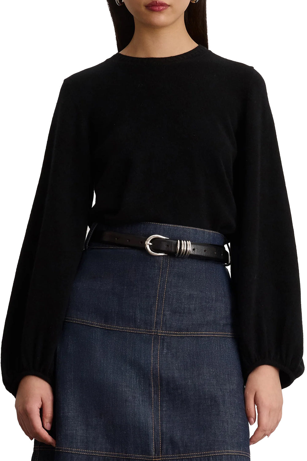 Marina Cashmere Sweater in Black