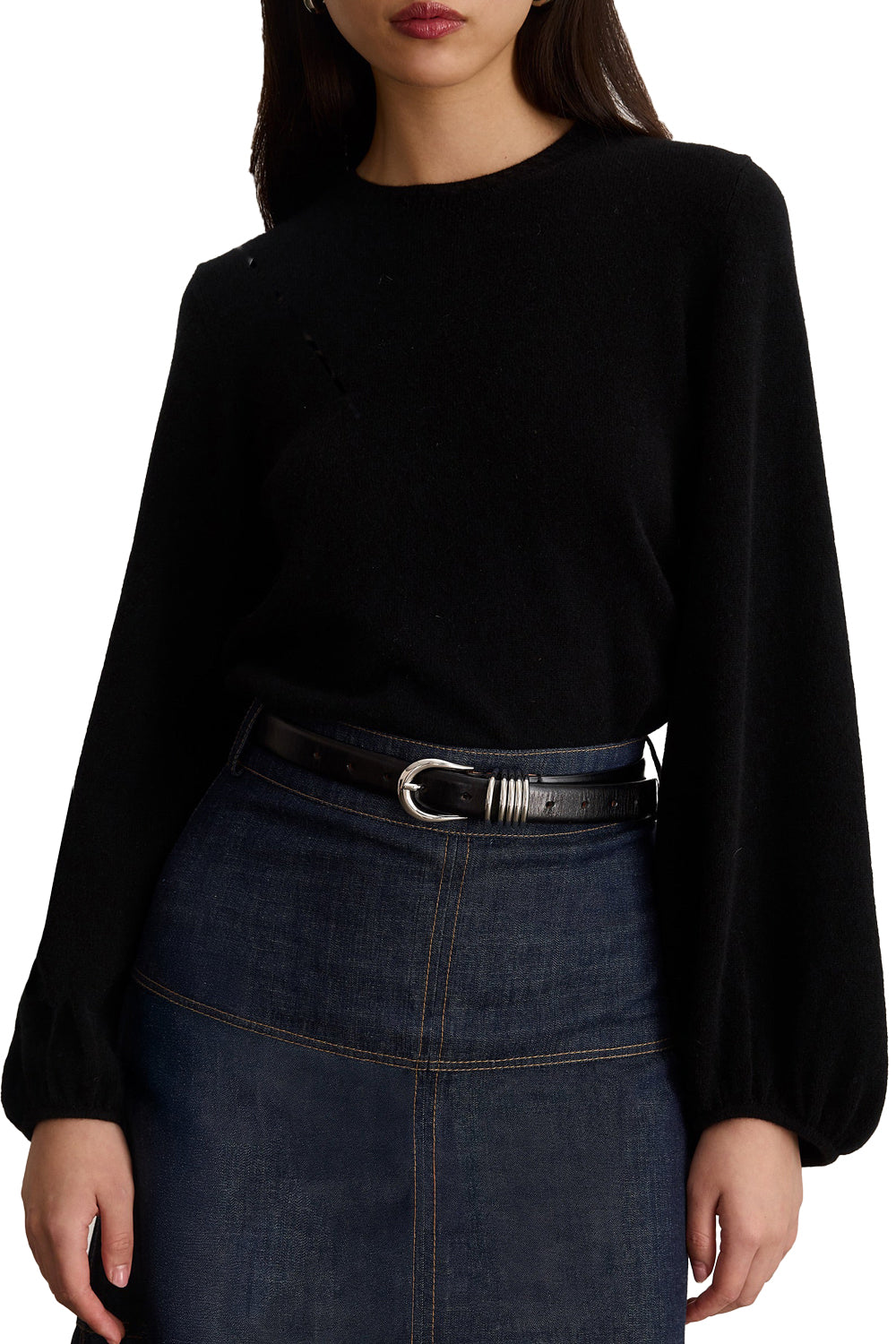 Marina Cashmere Sweater in Black