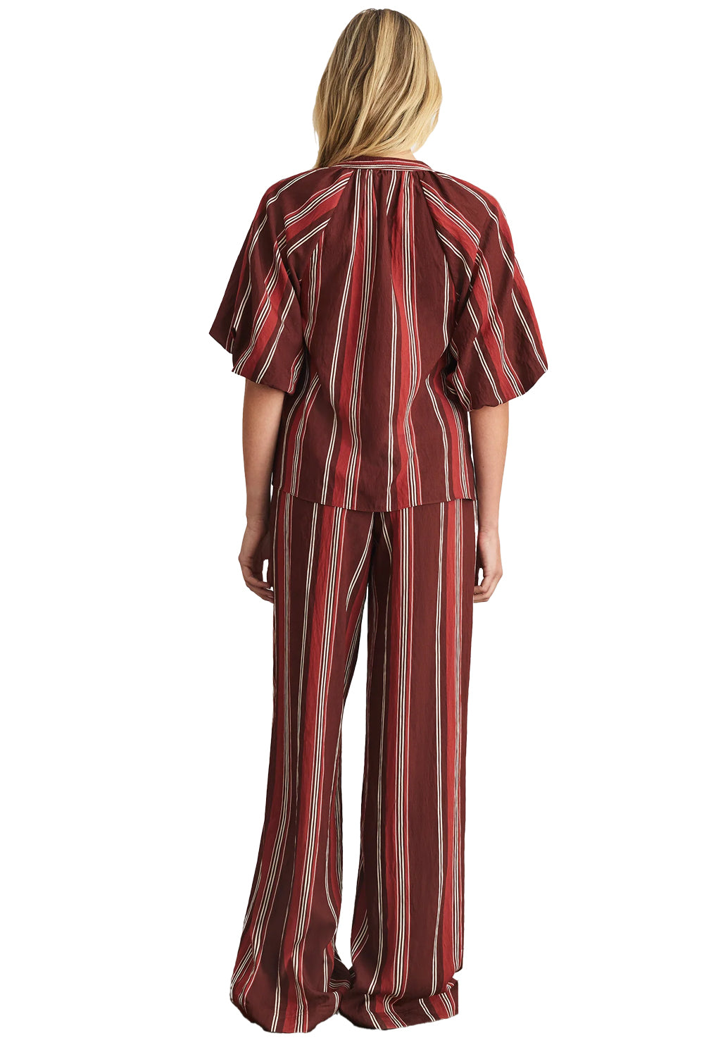 Marine Top in Deep Redwood Stripe