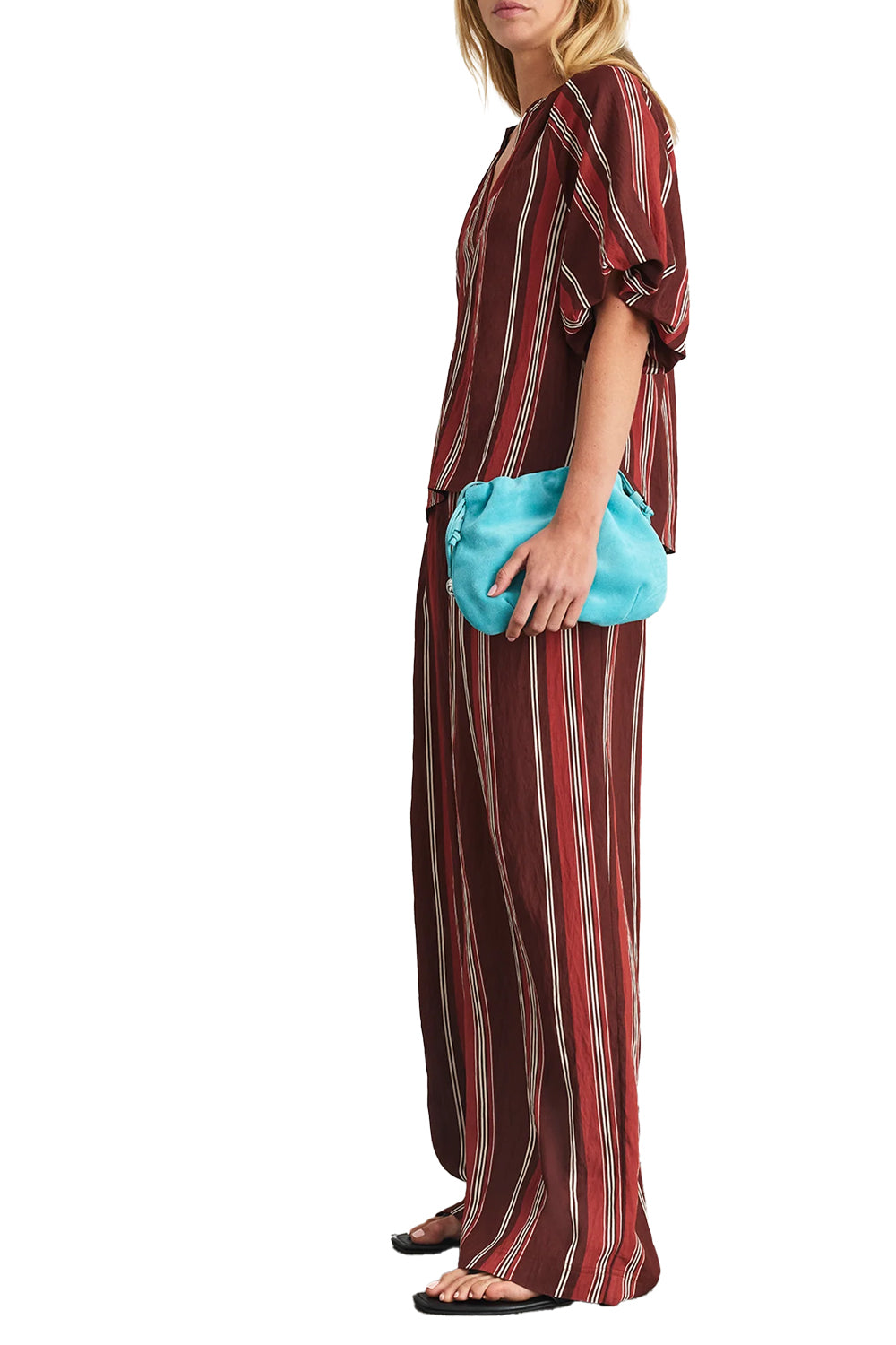 Marine Top in Deep Redwood Stripe