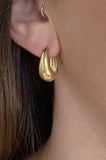 Oriana Hoop Earrings in Rhodium Plated Silver