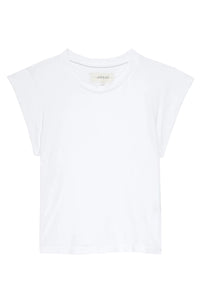 Peak Shoulder Tee in True White